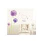 Purple Dandelion -romantic season Wall Stickers - Wall Decal - Gr.50x70cm (household goods)