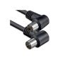 1aTTack coaxial connection cable (angle, 5m) black (accessories)