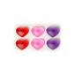 HAB & GUT (MC030) Heart Magnets Set of 6 red-pink-violet