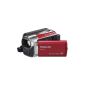 Panasonic SDR-H85EG-R camcorder (SD card slots, 78-fold optisher Zoom, 6.9 cm display, image stabilization, USB 2.0) Red (Electronics)