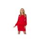 elomoda Dress Mini Top long sleeve dress in 5 colors Gr.  36 38 40 42 44 46, 8998 (Textiles)