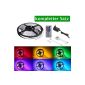 Lighting Ever® Flexible LED Strip, RGB, color changeable, 5M each package, 150 units 5050 LEDs, DIY lighting, non Waterproof, including the remote control and the power supply