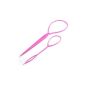 YESURPRISE Topsy Tail Hair 2 pcs Dreher Styler hairstyle Help Hair Twister snare loop Pink (Misc.)