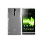 mumbi TPU Silicone Case for Sony Xperia S - Skin Cover Case Protector White Transparent case (Wireless Phone Accessory)