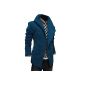 Keral Men Casual Slim Cover Clothing Cross Necklace Overcoat