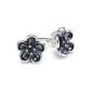 Pandora Ladies Earrings 925 Sterling Silver Cubic Zirconia black 290522CZK (jewelry)