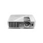 BenQ W1070 3D DLP projector (Full HD Contrast 10000: 1, 1920x1080 pixels, 2000 ANSI lumens, HDMI / MHL, lens-shift) White (Electronics)