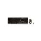 V7 Wireless Multimedia Combo splashproof keyboard and mouse with standby function (DE, USB 2.0) Black (Personal Computers)