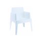 Design garden chair Box White (set of 2) - completely made of high quality PP plastic - UV and scratch resistant
