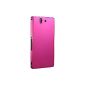 [Bamboo] Ultra Thin Aluminium Metal Bumper Cover Case Smart Cover Case For Sony Xperia Z L36H C6602 C6603 Pink (Wireless Phone Accessory)