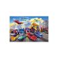 Mural children wallpaper Cars Planes - Cars Planes - Race race cars - Boy's Room Decoration Cars - Fire excavators Kindermotiv - GREAT ART 210 x 140 cm (tool)