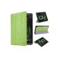 tinxi® Leather Protective Case PU shield portable 8 Tablet 8 inches (20.32cm) protective cover with magnetic closure green pattern (Electronics)
