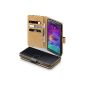 Terrapin Pouch Leather Case for Samsung Galaxy Note 4 Case - Black / Brown (Electronics)