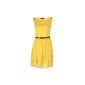 Fast Fashion - Fast Fashion - Skater Dress Floral sleeve - Lace and belt - Women (40/42, Yellow) (Clothing)