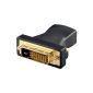 Wentronic 68931 HDMI / DVI-D adapter (19-pole, HDMI Female to DVI-D Male) (Accessories)