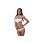 Ladies Bikini Bikini with Tassel, padded cups and incorporated gain a great décolleté (White, M)