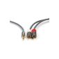 MutecKabel PREMIUM stereo audio jack to 2x RCA cable [5m] - 3,5mm jack plug to 2x RCA phono plugs - (Electronics)