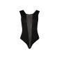 WearAll - ladies black mesh stretch jersey sleeveless top body - black design - Size 36-42 (Textiles)