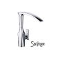 Modern design single lever kitchen faucet sink chrome Rotary Sanlingo JARO (household goods)