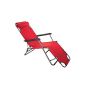 Smartfox sunbed lounger beach lounger 3 sitting / lying positions 178 cm Red