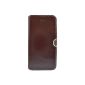 MTT Premium Book Style Leather Case with Stand Function for Apple iPhone 5 / 5S in brown (Accessories)