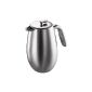 Bodum Columbia 1308-57 cafetiere, double wall, 8 cup, 1.0 l, stainless steel (houseware)