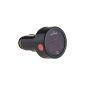 CARCHET®Auto Car LED Cigarette Lighter USB Adapter Charger with thermometer Red