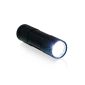 . CSL - 9 LED flashlight | energy saving | Length: 9cm | Aluminium enclosures | weatherproof | black | batteries included (Electronics)
