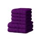 Cotton towel 6 pcs towels 4x 2x 50x100 70x140 terry bath towels Capri purple