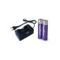 Canwelum rechargeable 3.7V Li-ion 18650 battery and charger Powerful lithium-ion 18650 battery, Reliable Li-ion 18650 battery with protection board and greater power capacity - Can be used for flashlights, not for E-cig (set of 2 x Batteries & 1 x Charger) (Electronics)