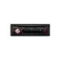 Kenwood KDC-4051UR CD MP3 Tuner (Front USB and AUX-In) black with red button illumination (Electronics)