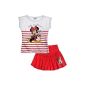 disney minnie t shirt and red skirt