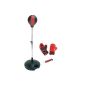 Gloves and punching bag ball,