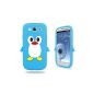 Tinkerbell Trinkets® Cute Light Blue Penguin Penguin Pouch Case Cover For Samsung Galaxy S3 / III I9300 (Electronics)