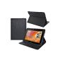 iProtect Faux Leather Case for MEDION LIFETAB Cover Case with Stylus Pen for S7852 MD98625 7.85 inch black