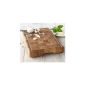 Lakeland cutting board made of oak, FSC certified wood, non-slip, with crumb tray, 39 x 26 x 4 cm H (household goods)