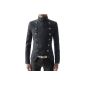 TheLees (NJK4) Manns casual double breasted high neck Slim fit Short Blazer Jacket (Textiles)