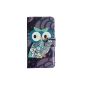 Bird Series birds Series for Samsung Galaxy Mini S5Mini Cute Lovely Bird Big Eye Big Eye Pattern Print Pattern Print Purse Handbag Case Cover Cell Phone Case Cell Phone Cover protect skin with Credit Card Slot (guy2-3) (Electronics)