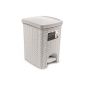 Tretmülleimer rattan design with removable insert and 20 liters in classic white - for the bathroom, the kitchen or the office (household goods)