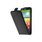 Faux Leather Sleeve Case for LG L90 - Flipcase black - Cover PhoneNatic ​​Cover + Protector (Electronics)