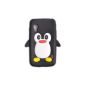 Voguecase TPU Silicone Cover Case Shell Cover Protector Case Cover For LG E460 Optimus L5 II (Penguin Black) (Electronics)