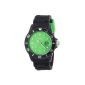 Madison New York - SU4486NV - Mixed Watch - Quartz Analog - Green Dial - Black Silicone Bracelet (Watch)