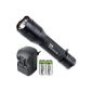 LiteXpress Set: X-Tactical 103 LED Flashlight with 162 Lumen including charger with 2 pieces RCR123 A batteries, SET KOMBI05 (household goods)