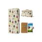 delightable24 Leather Case Cover Case Book Style for Samsung Galaxy S4 smartphone - Colorful Flowers Edition (Electronics)