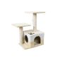 Songmics Cat Tree Scratching Niches 68cm Beige + White PCT27M (Miscellaneous)