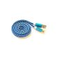 1 meter textile braided blue - charging cable, data cable, charging cable - micro USB for Samsung Galaxy S4, S4 mini, S3, S3 Mini, S2 and other smartphones with Micro USB port of OKCS (Electronics)
