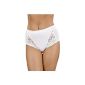Camille - Lot of 3 body-shaping panties with lace - floral pattern - woman - white - size 40-52 (Clothing)