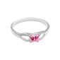 B Fly - BR-OC-SA - October Rose - Girl Ring - Silver 925/1000 - Crystal - Adjustable (Jewelry)