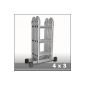 Multipurpose ladder hinged ladder folding ladder 6in1 with 4x3 rungs - max 150 Kg