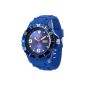 DETOMASO Gents plastic housing silicone bracelet mineral glass COLORATO DAY & DATE silicone Trend blue / blue DT2029-C (clock)